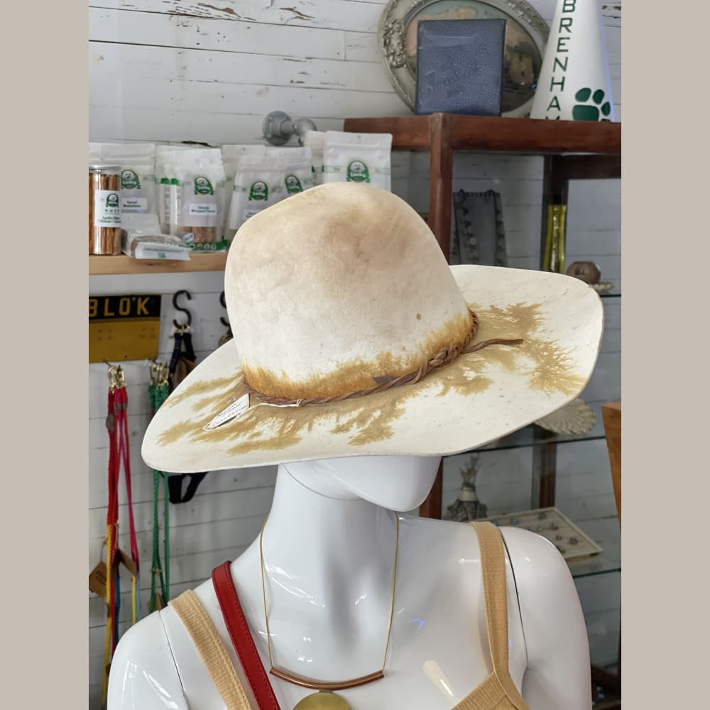 Distressed Hat | Santa Fe - Cream with Rust - DISTRESSED 